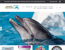 Tablet Screenshot of bluedolphinpoolsandspas.com